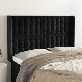 Kopfteil mit Ohren aus schwarzem Samt, 147 x 16 x 118/128 cm von vidaXL, Kopf- und Fußteile - Ref: Foro24-3120064, Preis: 159...