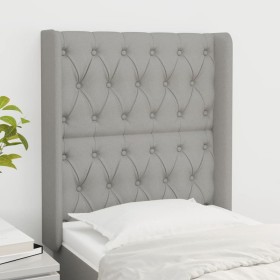 Kopfteil mit hellgrauen Stoffohren 83x16x118/128 cm von vidaXL, Kopf- und Fußteile - Ref: Foro24-3119890, Preis: 83,82 €, Rab...