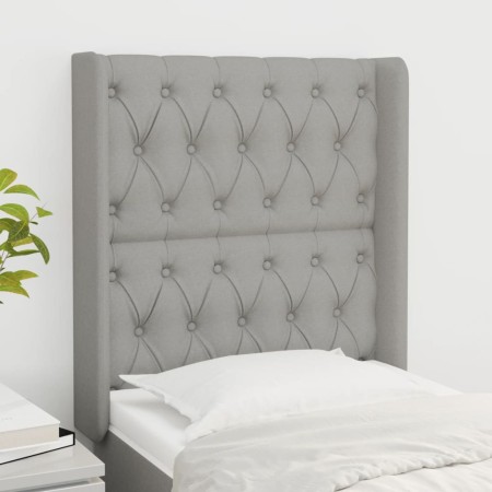 Headboard with light gray fabric ears 83x16x118/128 cm by vidaXL, Headboards and footboards - Ref: Foro24-3119890, Price: 83,...