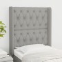 Kopfteil mit hellgrauen Stoffohren 83x16x118/128 cm von vidaXL, Kopf- und Fußteile - Ref: Foro24-3119890, Preis: 83,82 €, Rab...