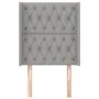Headboard with light gray fabric ears 83x16x118/128 cm by vidaXL, Headboards and footboards - Ref: Foro24-3119890, Price: 81,...