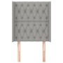 Kopfteil mit hellgrauen Stoffohren 83x16x118/128 cm von vidaXL, Kopf- und Fußteile - Ref: Foro24-3119890, Preis: 83,82 €, Rab...