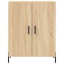 Aparador alto madera contrachapada color roble 69,5x34x180 cm