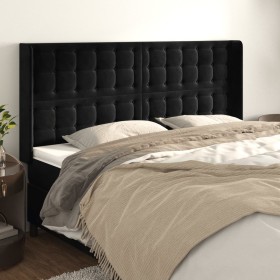 Kopfteil mit Ohren aus schwarzem Samt, 183 x 16 x 118/128 cm von vidaXL, Kopf- und Fußteile - Ref: Foro24-3120076, Preis: 124...