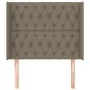 Headboard with ears in taupe gray fabric 103x16x118/128 cm by vidaXL, Headboards and footboards - Ref: Foro24-3119910, Price:...