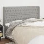 Headboard with light gray fabric ears 183x16x118/128 cm by vidaXL, Headboards and footboards - Ref: Foro24-3119930, Price: 12...