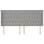 Headboard with light gray fabric ears 183x16x118/128 cm by vidaXL, Headboards and footboards - Ref: Foro24-3119930, Price: 12...