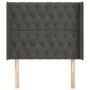 Kopfteil mit dunkelgrauen Samtohren 93x16x118/128 cm von vidaXL, Kopf- und Fußteile - Ref: Foro24-3119953, Preis: 78,27 €, Ra...