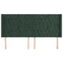 Headboard with dark green velvet ears 203x16x118/128cm by vidaXL, Headboards and footboards - Ref: Foro24-3119985, Price: 178...