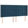 Kopfteil mit dunkelblauen Samtohren 203x16x118/128 cm von vidaXL, Kopf- und Fußteile - Ref: Foro24-3120084, Preis: 154,60 €, ...