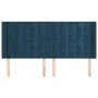 Cabecero con orejas de terciopelo azul oscuro 203x16x118/128 cm de vidaXL, Cabeceros y pies de cama - Ref: Foro24-3120084, Pr...
