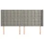 Kopfteil mit hellgrauen Samtohren 183x16x118/128 cm von vidaXL, Kopf- und Fußteile - Ref: Foro24-3120074, Preis: 120,66 €, Ra...
