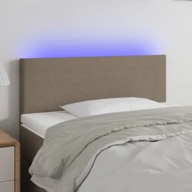 Headboard with LED in taupe gray fabric 100x5x78/88 cm by vidaXL, Headboards and footboards - Ref: Foro24-3121326, Price: 48,...