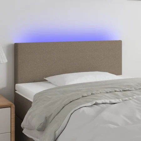 Headboard with LED in taupe gray fabric 100x5x78/88 cm by vidaXL, Headboards and footboards - Ref: Foro24-3121326, Price: 48,...
