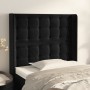 Kopfteil mit Ohren aus schwarzem Samt, 103 x 16 x 118/128 cm von vidaXL, Kopf- und Fußteile - Ref: Foro24-3120058, Preis: 71,...
