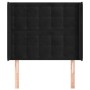Kopfteil mit Ohren aus schwarzem Samt, 103 x 16 x 118/128 cm von vidaXL, Kopf- und Fußteile - Ref: Foro24-3120058, Preis: 71,...