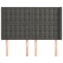Headboard with dark gray velvet ears 147x16x118/128 cm by vidaXL, Headboards and footboards - Ref: Foro24-3120063, Price: 113...