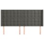 Kopfteil mit dunkelgrauen Samtohren 163x16x118/128 cm von vidaXL, Kopf- und Fußteile - Ref: Foro24-3120069, Preis: 139,34 €, ...