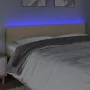 Cream fabric headboard with LED 200x5x78/88 cm by vidaXL, Headboards and footboards - Ref: Foro24-3121359, Price: 78,69 €, Di...