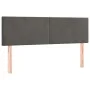 Dunkelgraues Samtkopfteil mit LED 144x5x78/88 cm von vidaXL, Kopf- und Fußteile - Ref: Foro24-3121381, Preis: 60,27 €, Rabatt: %