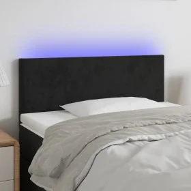 Black velvet headboard with LED 80x5x78/88 cm by vidaXL, Headboards and footboards - Ref: Foro24-3121364, Price: 41,24 €, Dis...