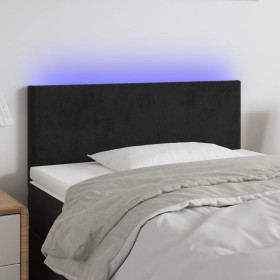Kopfteil aus schwarzem Samt mit LED 80x5x78/88 cm von vidaXL, Kopf- und Fußteile - Ref: Foro24-3121364, Preis: 38,57 €, Rabat...