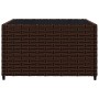 Set muebles de jardín 3 piezas y cojines ratán sintético marrón