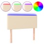 Cabecero con LED de tela color crema 80x5x78/88 cm de vidaXL, Cabeceros y pies de cama - Ref: Foro24-3121311, Precio: 49,55 €...
