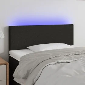Black fabric headboard with LED 90x5x78/88 cm by vidaXL, Headboards and footboards - Ref: Foro24-3121316, Price: 45,31 €, Dis...