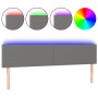 Dunkelgraues Stoffkopfteil mit LED 160x5x78/88 cm von vidaXL, Kopf- und Fußteile - Ref: Foro24-3121339, Preis: 68,40 €, Rabat...