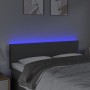 Dark gray fabric headboard with LED 144x5x78/88 cm by vidaXL, Headboards and footboards - Ref: Foro24-3121331, Price: 65,82 €...