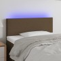 Headboard with LED in dark brown fabric 80x5x78/88 cm by vidaXL, Headboards and footboards - Ref: Foro24-3121309, Price: 38,3...
