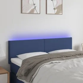 Cream fabric headboard with LED 144x5x78/88 cm by vidaXL, Headboards and footboards - Ref: Foro24-3121335, Price: 63,83 €, Di...