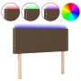 Headboard with LED in dark brown fabric 80x5x78/88 cm by vidaXL, Headboards and footboards - Ref: Foro24-3121449, Price: 35,8...