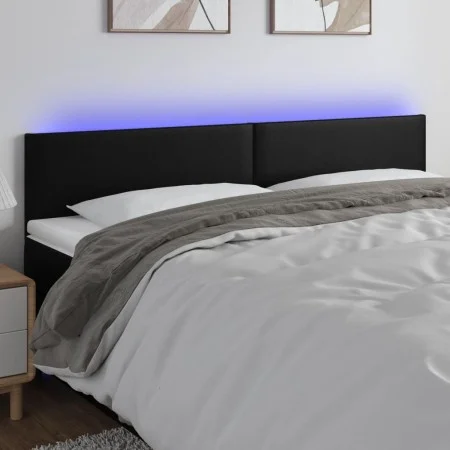 Kopfteil mit LED aus schwarzem Kunstleder 180x5x78/88 cm von vidaXL, Kopf- und Fußteile - Ref: Foro24-3121434, Preis: 61,60 €...