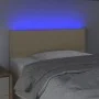 Kopfteil aus cremefarbenem Stoff mit LED 90x5x78/88 cm von vidaXL, Kopf- und Fußteile - Ref: Foro24-3121459, Preis: 48,87 €, ...