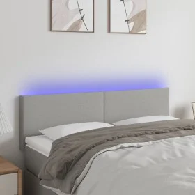 Light gray fabric headboard with LED 144x5x78/88 cm by vidaXL, Headboards and footboards - Ref: Foro24-3121330, Price: 64,82 ...