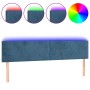 Dark blue velvet LED headboard 180x5x78/88 cm by vidaXL, Headboards and footboards - Ref: Foro24-3121396, Price: 63,02 €, Dis...