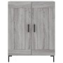 Aparador alto madera contrachapada gris sonoma 69,5x34x180 cm