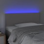 Cabecero con LED cuero sintético gris 90x5x78/88 cm
