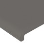 Cabecero con LED cuero sintético gris 90x5x78/88 cm