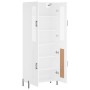 Aparador alto madera contrachapada blanco 69,5x34x180 cm