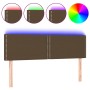 Kopfteil mit LED aus dunkelbraunem Stoff 144x5x78/88 cm von vidaXL, Kopf- und Fußteile - Ref: Foro24-3121473, Preis: 51,56 €,...