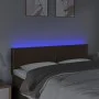Headboard with LED in dark brown fabric 144x5x78/88 cm by vidaXL, Headboards and footboards - Ref: Foro24-3121473, Price: 50,...