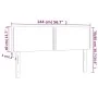 Headboard with LED in dark brown fabric 144x5x78/88 cm by vidaXL, Headboards and footboards - Ref: Foro24-3121473, Price: 50,...