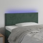 LED-Kopfteil aus dunkelgrünem Samt, 80 x 5 x 78/88 cm von vidaXL, Kopf- und Fußteile - Ref: Foro24-3121365, Preis: 40,68 €, R...
