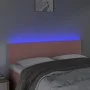 Rosa Samtkopfteil mit LED 144x5x78/88 cm von vidaXL, Kopf- und Fußteile - Ref: Foro24-3121385, Preis: 64,03 €, Rabatt: %