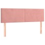 Rosa Samtkopfteil mit LED 144x5x78/88 cm von vidaXL, Kopf- und Fußteile - Ref: Foro24-3121385, Preis: 65,75 €, Rabatt: %