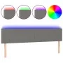 Headboard with LED in dark gray fabric 200x5x78/88 cm by vidaXL, Headboards and footboards - Ref: Foro24-3121355, Price: 74,5...