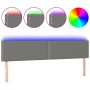 Dunkelgraues Stoffkopfteil mit LED 160x5x78/88 cm von vidaXL, Kopf- und Fußteile - Ref: Foro24-3121479, Preis: 56,79 €, Rabat...